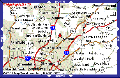 North of Cincinnati Locator Map (22,588 bytes)
